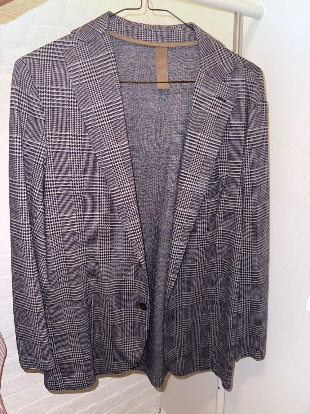 Eleventy Milano Mens IT 52 US 42 Plaid Jersey Soft Unstructured Blazer Jacket
